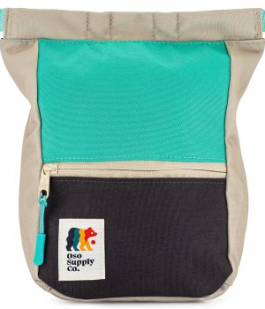 Oso Supply Co – Crux Bouldering Chalk Bucket, Large Size Chalk Bag for Rock Climbing, Chalk Pot with Magnetic Closure, Zippered Pockets and Mesh Pouch for Climbers, Weightlifting, Gymnastics